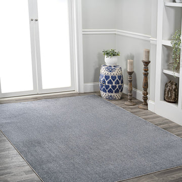 Twyla Classic Solid Low-Pile Machine-Washable Area Rug